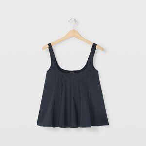 Club Monaco Wide Neck Tank in Blueberry/Navy